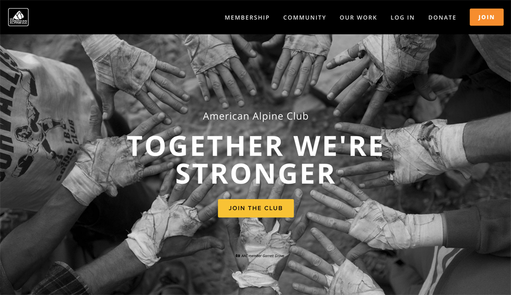 together we're stronger american alpine club