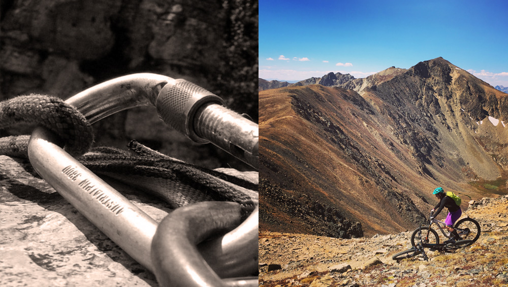 carabiners mountain bike alpine